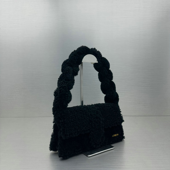 Jacquemus Le Bambino Long Wool Bag Black JW2036