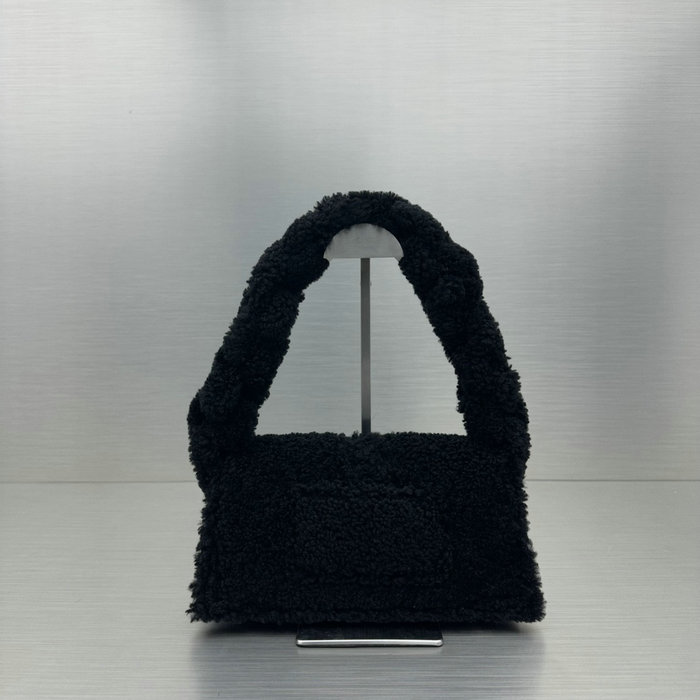 Jacquemus Le Bambino Long Wool Bag Black JW2036