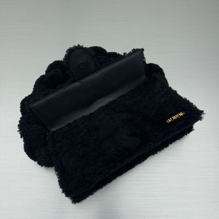 Jacquemus Le Bambino Long Wool Bag Black JW2036