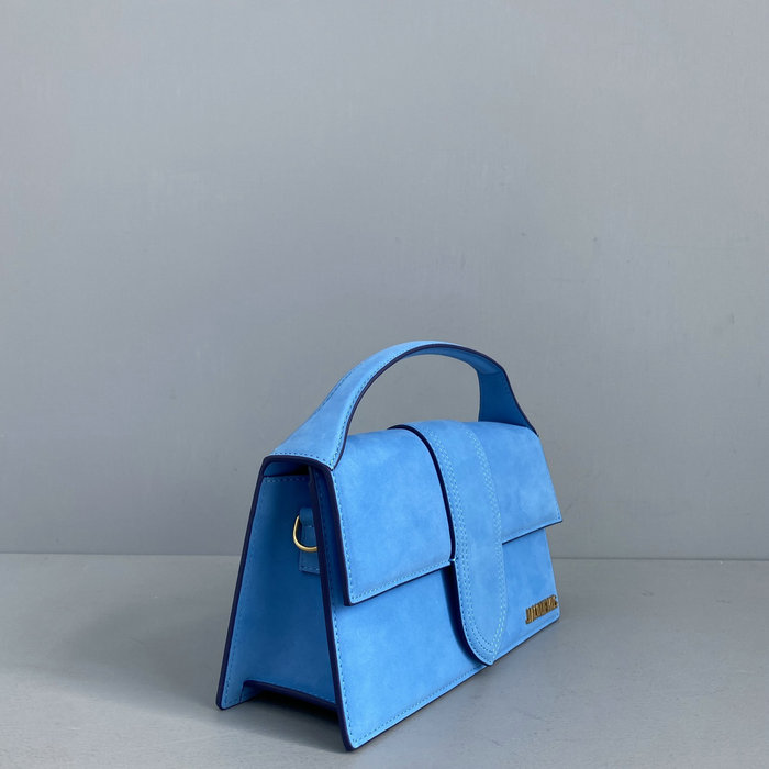 Jacquemus Le Bambino Suede Handbag Blue JM2056