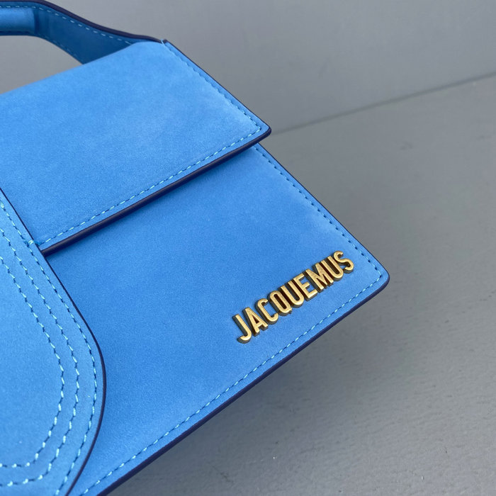 Jacquemus Le Bambino Suede Handbag Blue JM2056