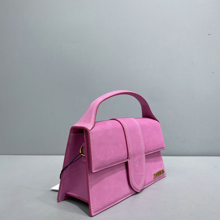 Jacquemus Le Bambino Suede Handbag Pink JM2056