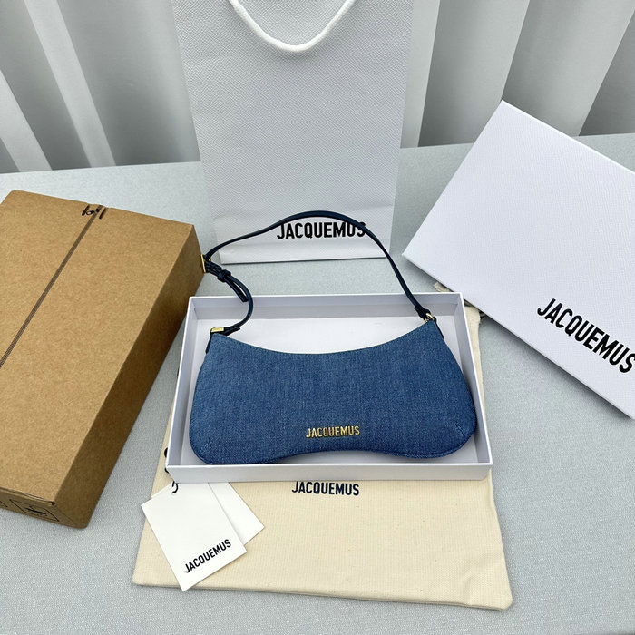 Jacquemus Le Bisou Horsehair shoulder bag Blue J2089