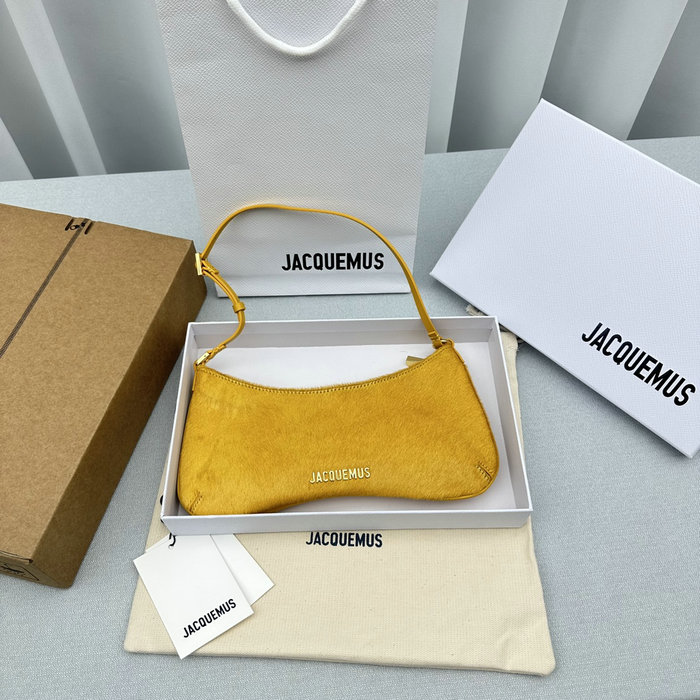 Jacquemus Le Bisou Horsehair shoulder bag Yellow J2089