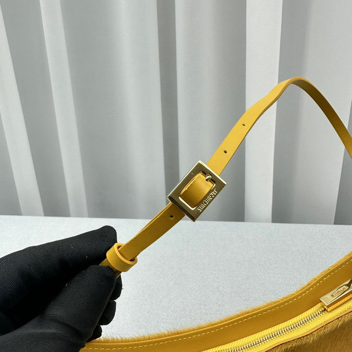 Jacquemus Le Bisou Horsehair shoulder bag Yellow J2089