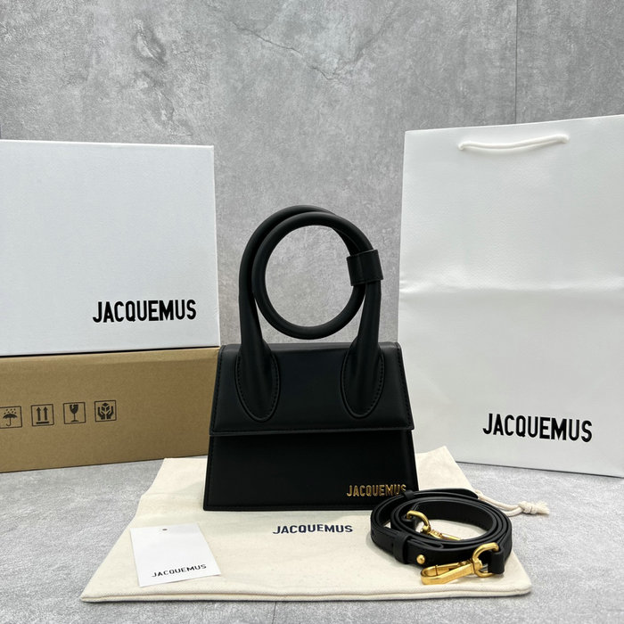 Jacquemus Le Chiquito Noeud Coiled Handbag Black J2023