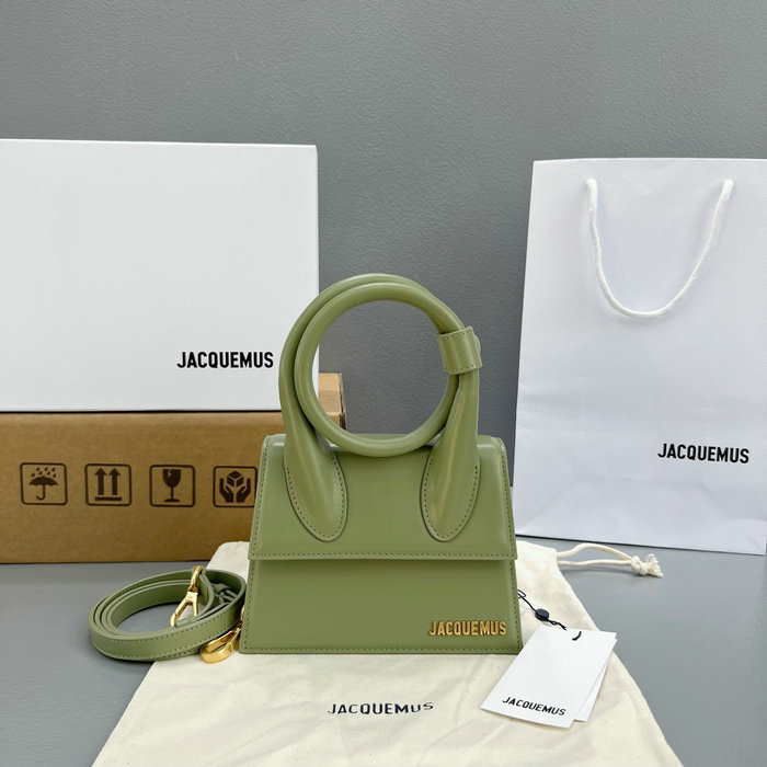 Jacquemus Le Chiquito Noeud Coiled Handbag Khaki J2023