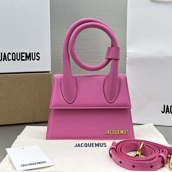 Jacquemus Le Chiquito Noeud Coiled Handbag Peach J2023