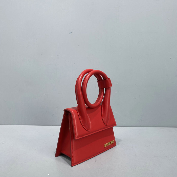 Jacquemus Le Chiquito Noeud Coiled Handbag Red J2023