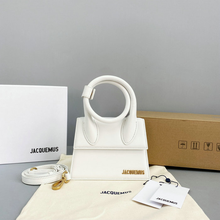 Jacquemus Le Chiquito Noeud Coiled Handbag White J2023