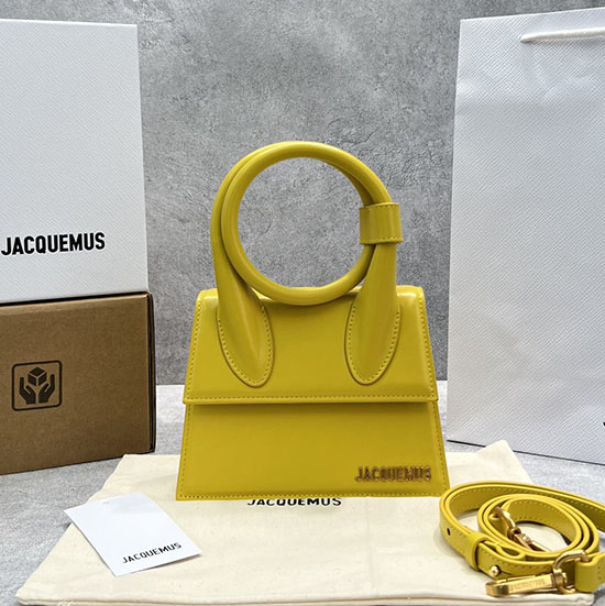 Jacquemus Le Chiquito Noeud Coiled Handbag Yellow J2023