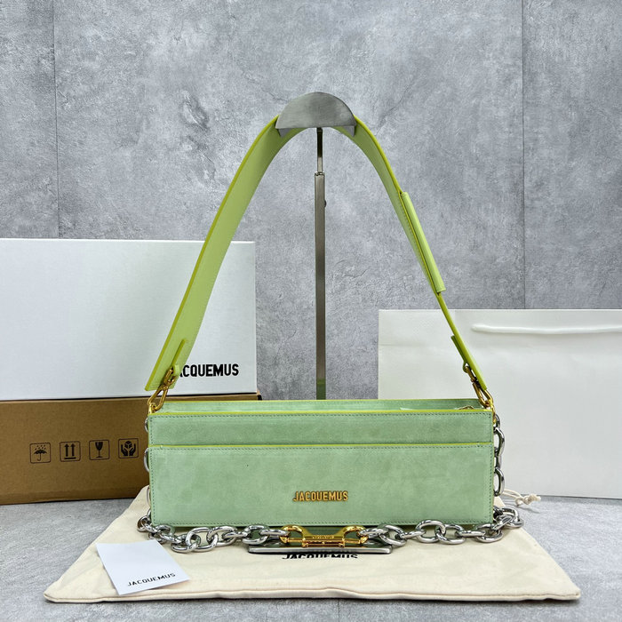 Jacquemus Le Ciuciu Suede Suede Shoulder Bag Green J2043