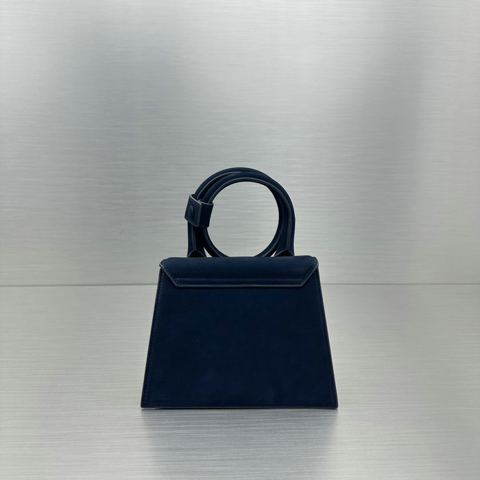 Jacquemus Suede Le Chiquito Noeud Coiled Handbag Navy J2023