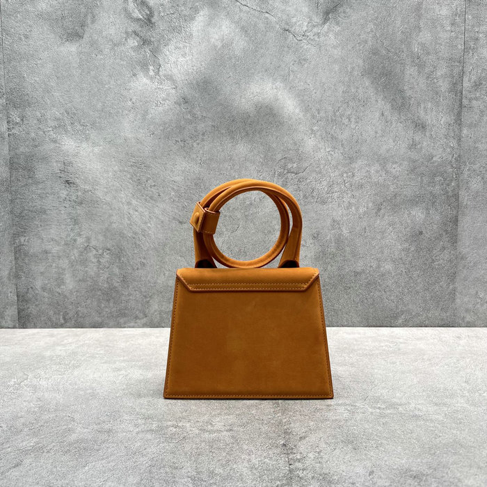 Jacquemus Suede Le Chiquito Noeud Coiled Handbag Orange J2023