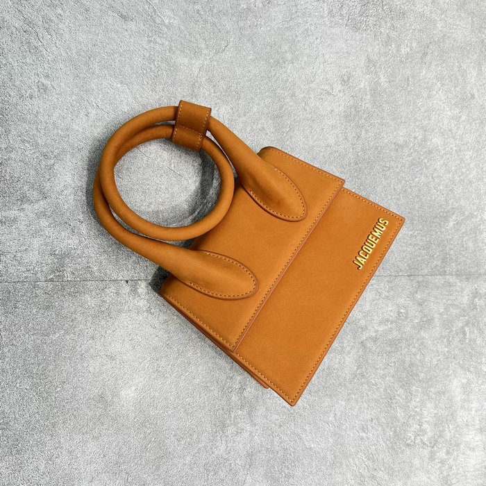 Jacquemus Suede Le Chiquito Noeud Coiled Handbag Orange J2023