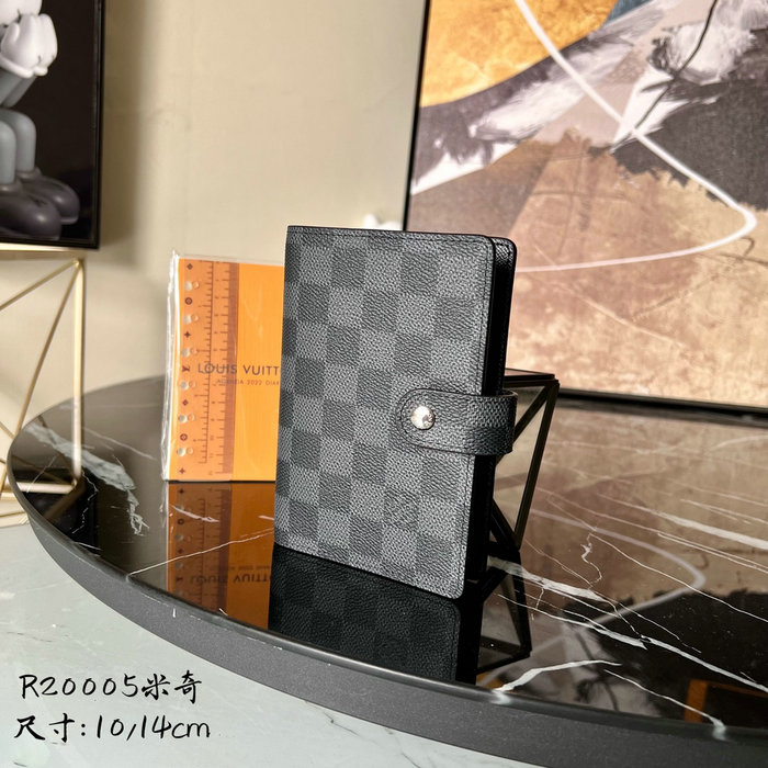 Louis Vuitton Damier Graphite Canvas Small Ring Agenda Cover R20005