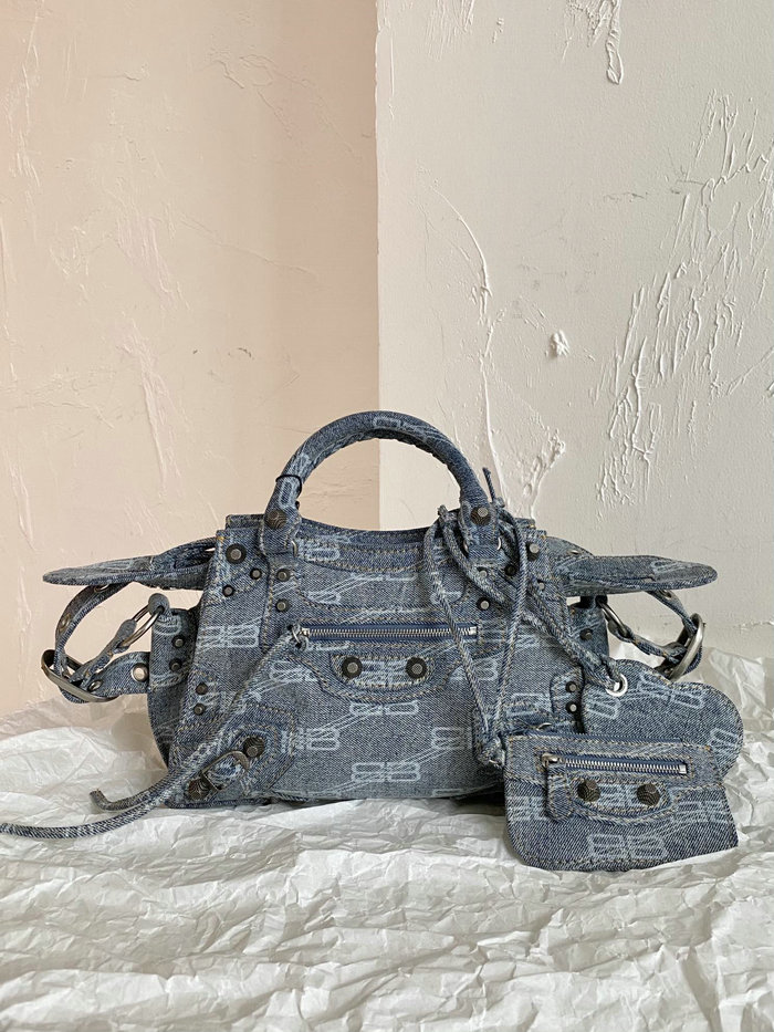 Balenciaga Denim Neo Classic City XS Tote Bag Blue B700940