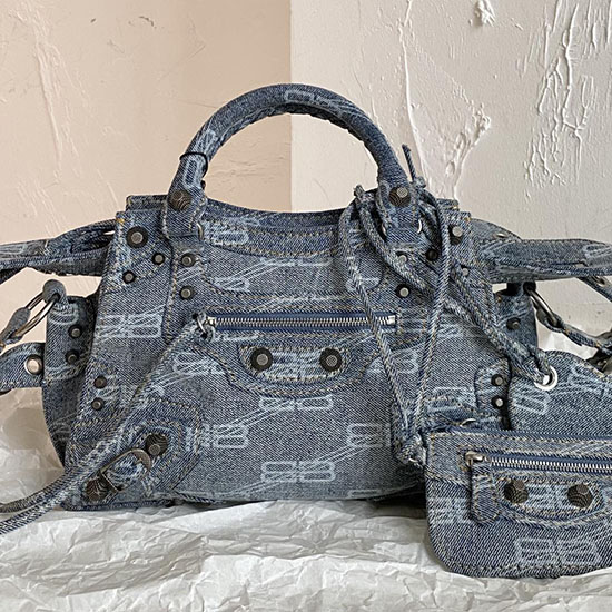 Balenciaga Denim Neo Classic City XS Tote Bag Blue B700940