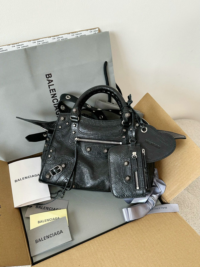 Balenciaga Leather Neo Classic City XS Tote Bag Black B700940