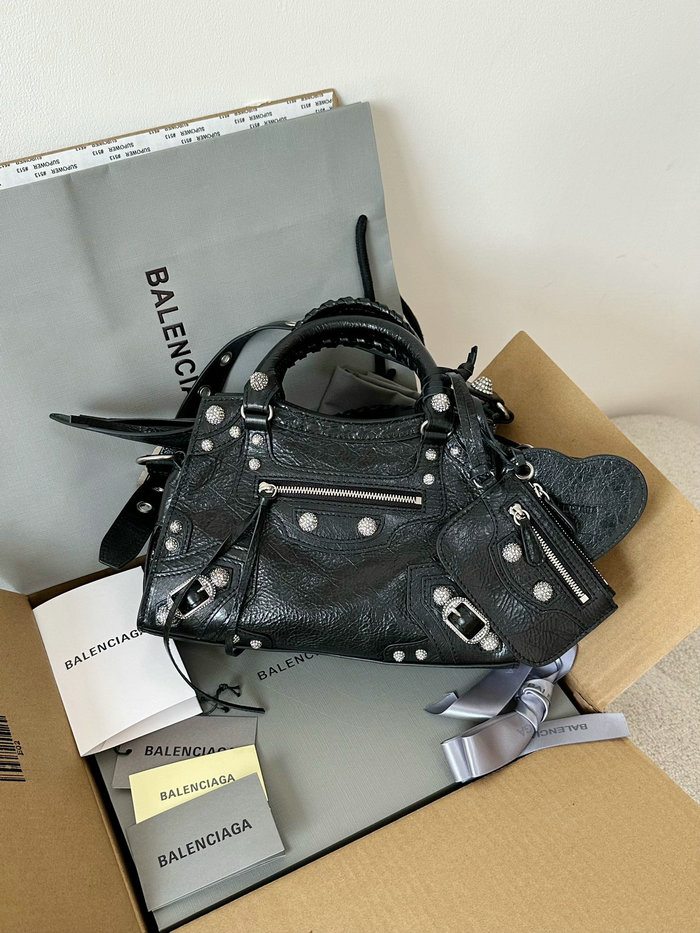 Balenciaga Leather Neo Classic City XS Tote Bag Black B700941