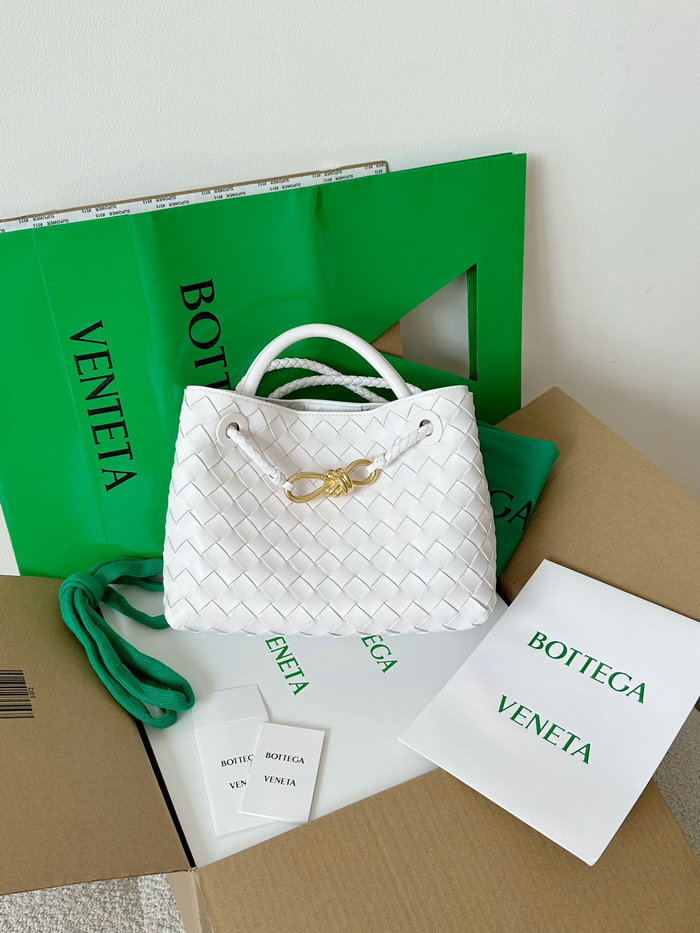 Bottega Veneta Small Andiamo Tote Bag White B74356