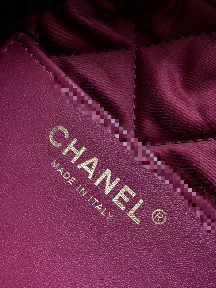 Chanel 22 Mini Handbag Burgundy AS3980