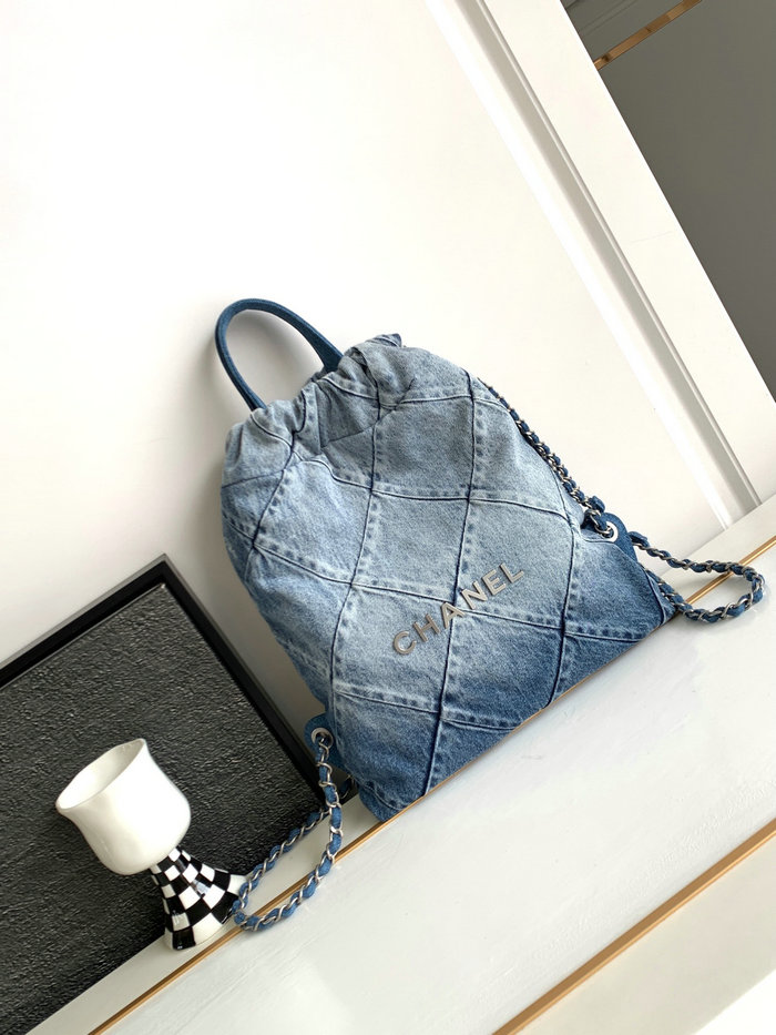 Chanel Denim Backpack AS3859