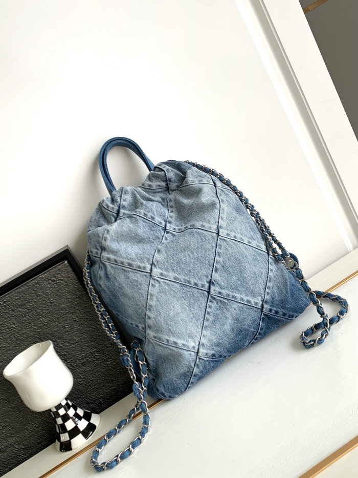 Chanel Denim Backpack AS3859