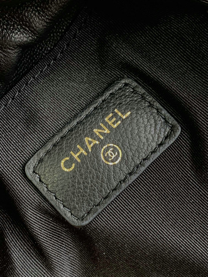 Chanel Lambskin Shoulder Bag Black AS2323