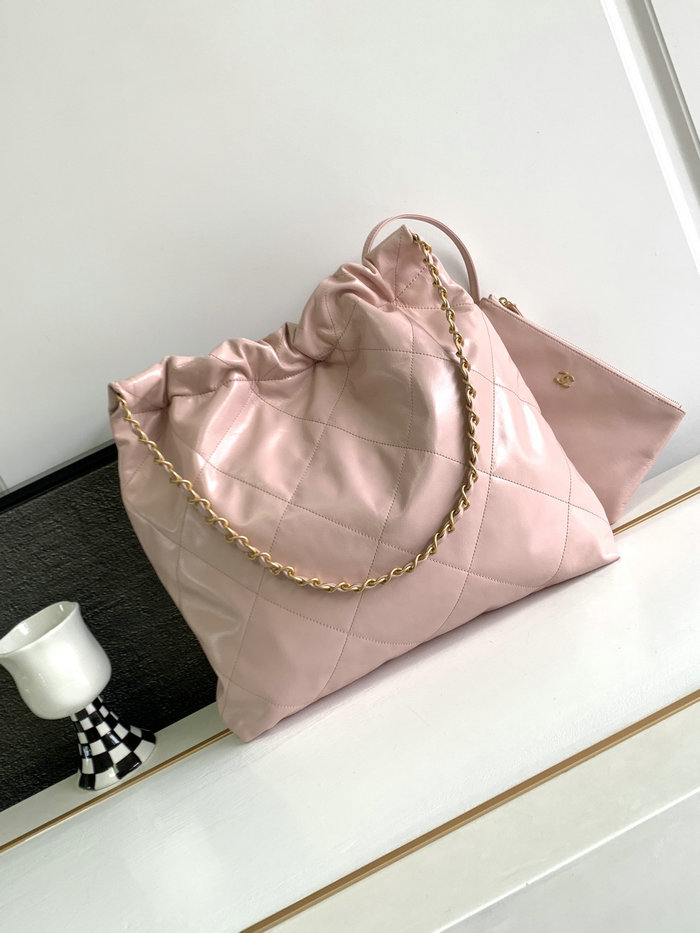 Chanel Shiny Calfskin Handbag Pink AS3261