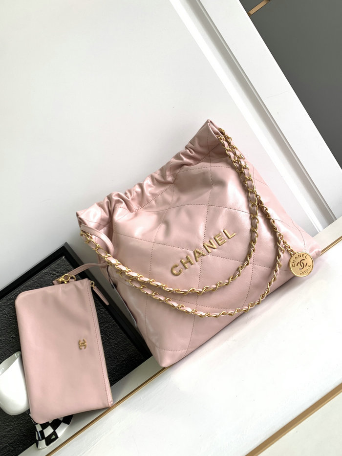 Chanel Shiny Calfskin Small Handbag Pink AS3260