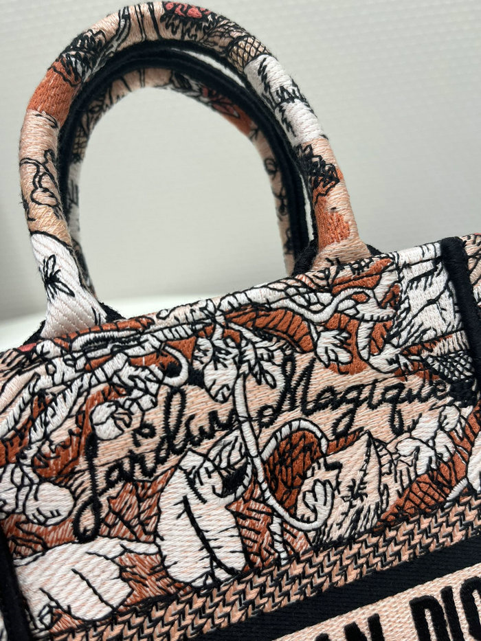 Dior Embroidered Canvas Mini Tote Bag DB04183