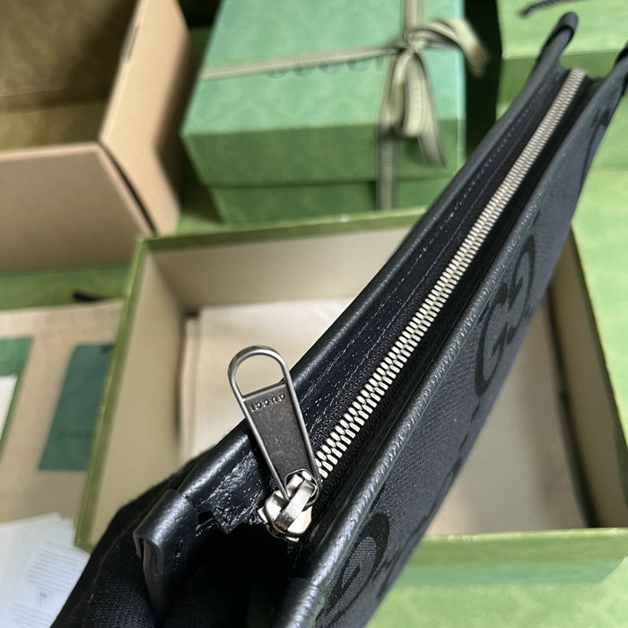 Gucci Jumbo GG pouch Black 699318