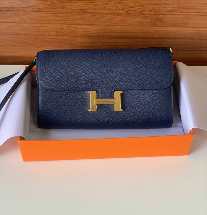 Hermes Constance Long To Go Wallet Blue HCG201