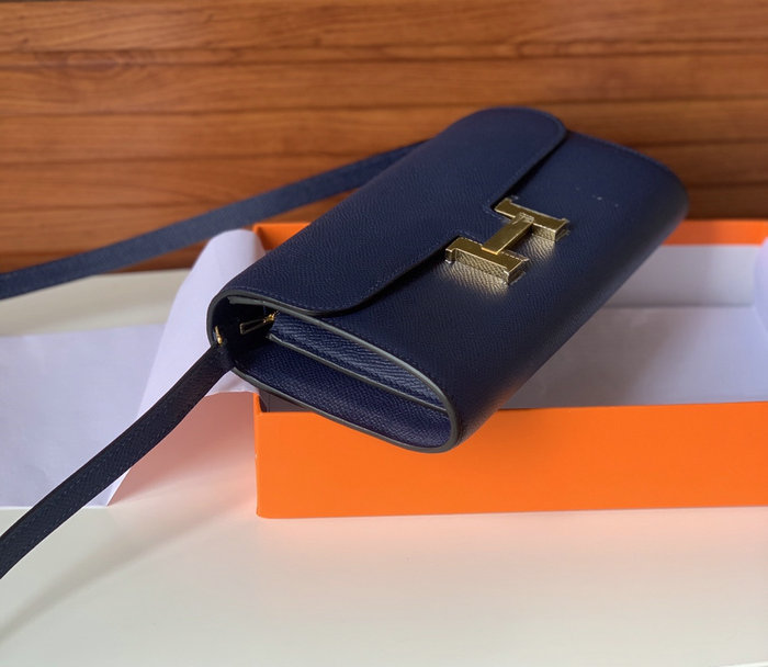 Hermes Constance Long To Go Wallet Blue HCG201