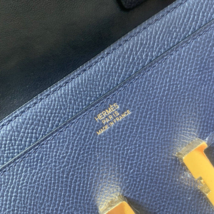 Hermes Constance Long To Go Wallet Blue HCG201