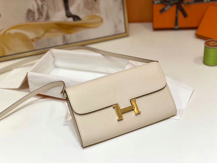 Hermes Constance Long To Go Wallet Cream HCG201