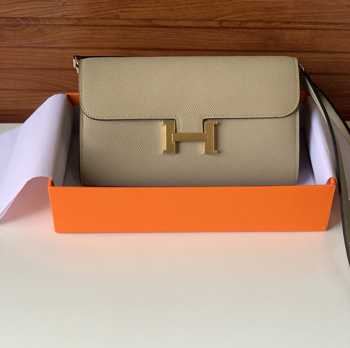 Hermes Constance Long To Go Wallet Light Grey HCG201