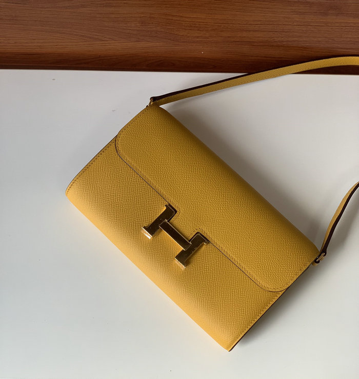 Hermes Constance Long To Go Wallet Yellow HCG201