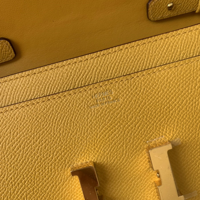 Hermes Constance Long To Go Wallet Yellow HCG201