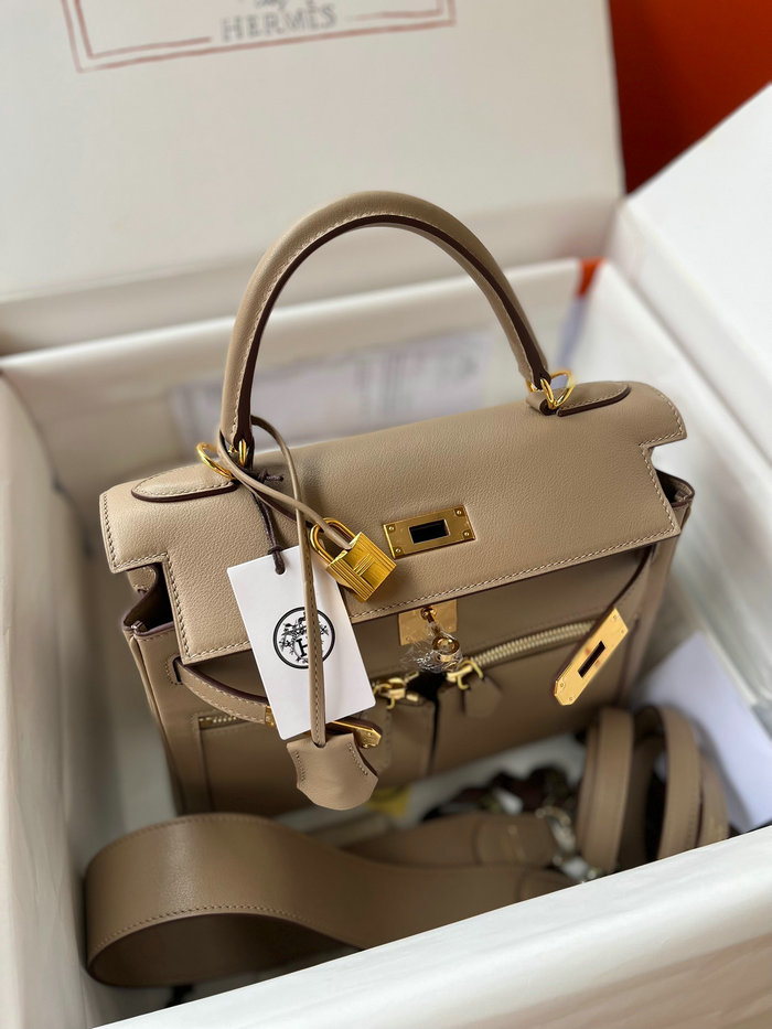 Hermes Swift Leather Kelly Lakis Bag Trench KL2832