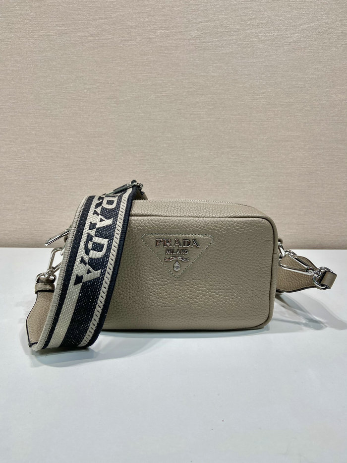 Prada Calfskin Shoulder Bag Grey 1BH192