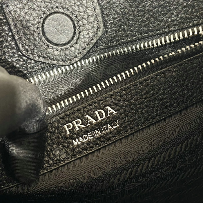 Prada Leather Shoulder Bag Black 1BC073