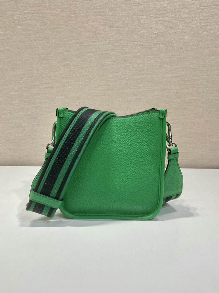 Prada Leather Shoulder Bag Green 1BC073