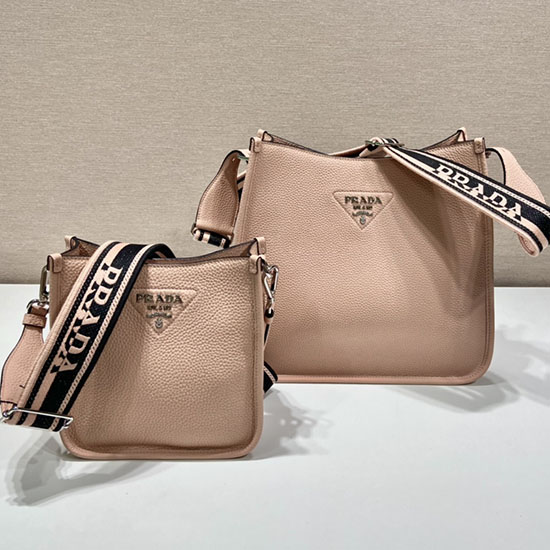 Prada Leather Shoulder Bag Pink 1BC073