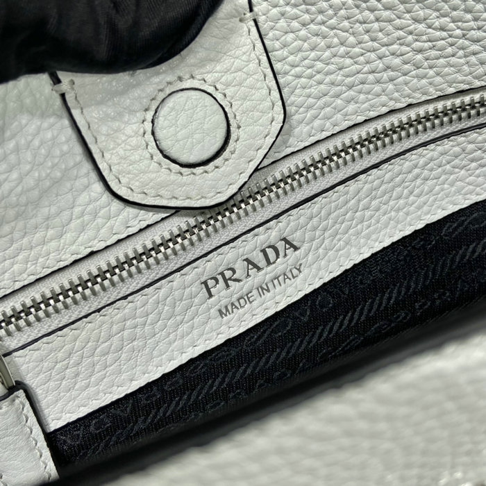 Prada Leather Shoulder Bag White 1BC073