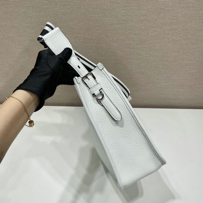 Prada Leather Shoulder Bag White 1BC073