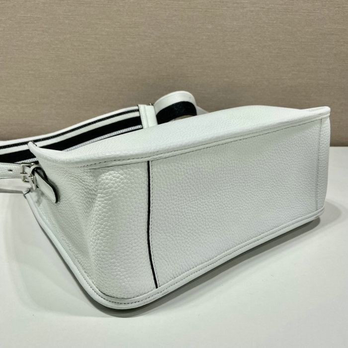 Prada Leather Shoulder Bag White 1BC073