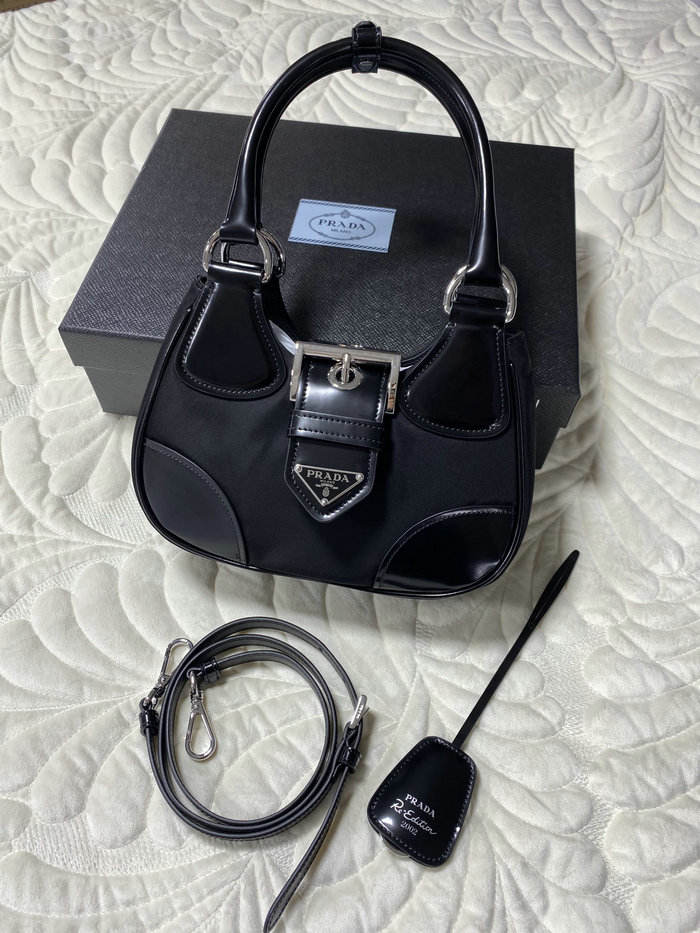 Prada Moon Re-Nylon and leather bag 1BA381