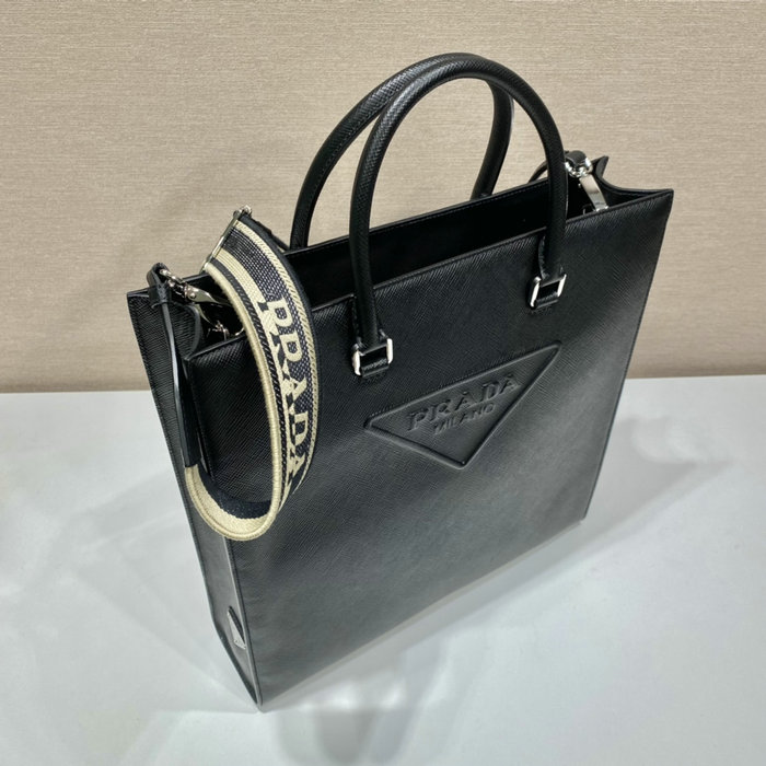 Prada Saffiano Leather Tote Bag Black 2VG084